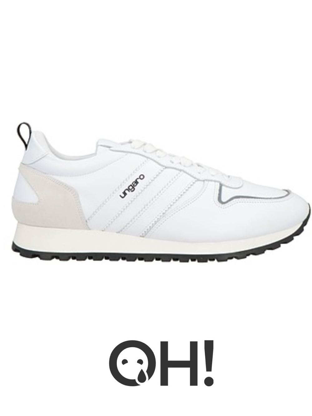 Emanuel Ungaro White and Cream Low-Profile Men's Sneakers